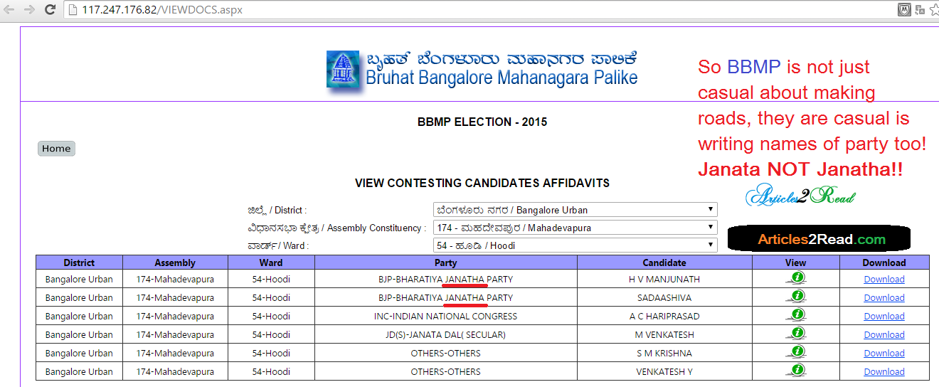 BBMP-Mistake-BJP-Wrong-name